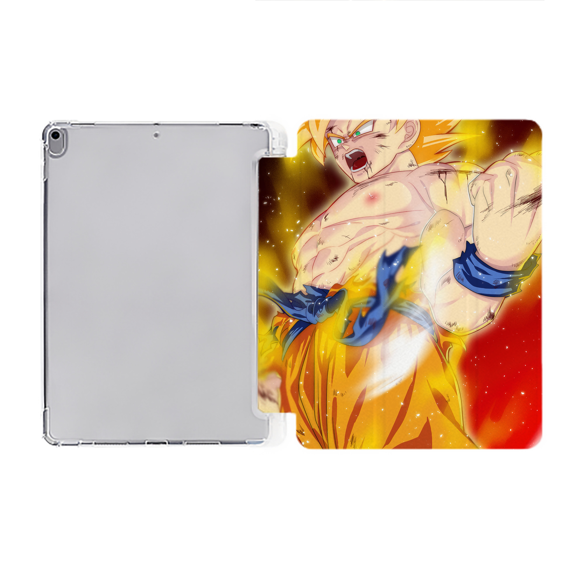 （画像用） ドラゴンボール DRAGON BALL IPad ケース ペン収納付き 三つ折りスタンド PUレザー×シリコン 対応機種9.5/10.5/10.9インチ
